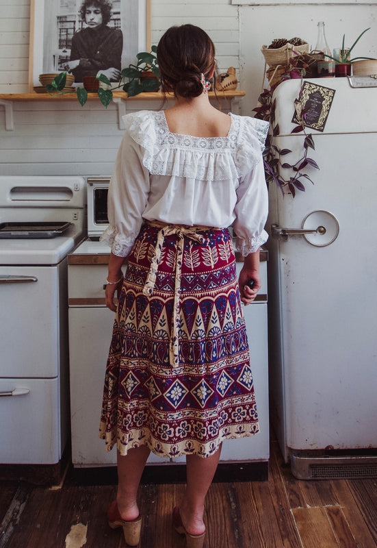 Christie Araujo Square Dancing Vintage Blouse