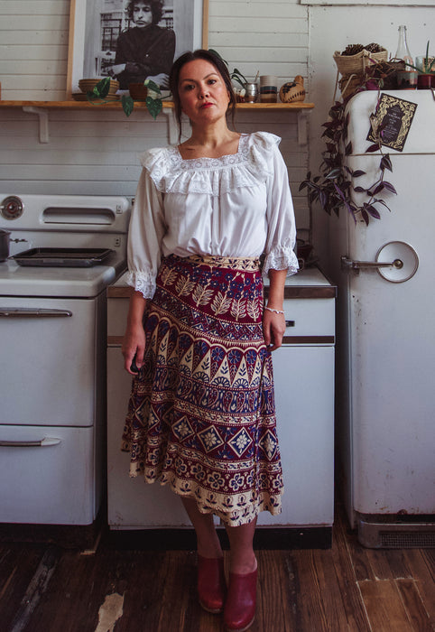 Christie Araujo Square Dancing Vintage Blouse