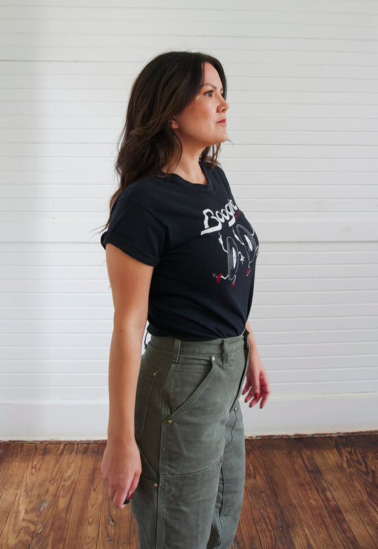 Vintage 70s Boogie Tee Vinyl Records Christie Araujo