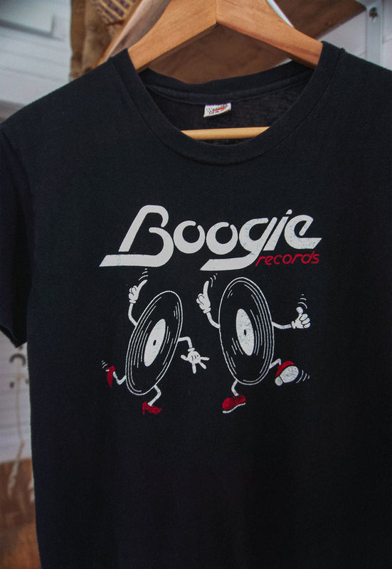 Vintage 70s Boogie Tee Vinyl Records Christie Araujo