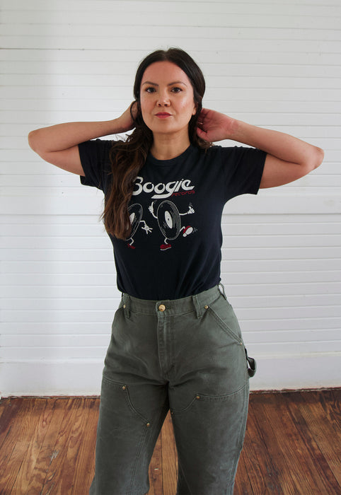 Vintage 70s Boogie Tee Vinyl Records Christie Araujo