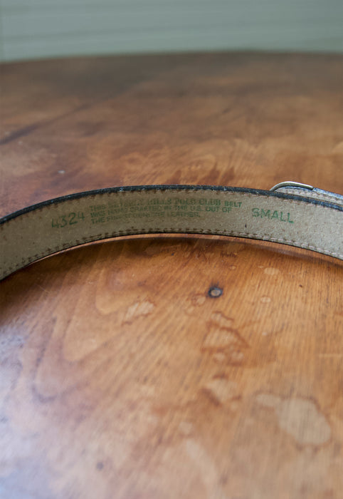 1990s Croc-Embossed Eggplant Leather Vintage Western Belt