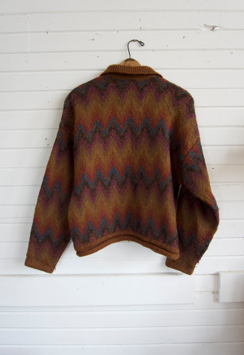 Vintage Zig Zag Cardigan Sweater Christie Araujo