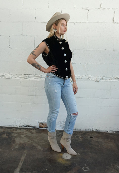 Vintage Double D Ranch Concho Vest