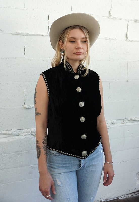 Vintage Double D Ranch Concho Vest