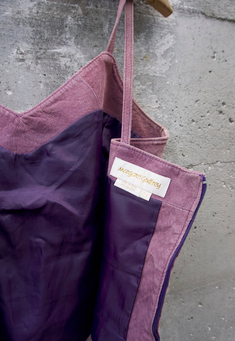 Idylwild Vintage Suede Cami 90's Leather Suede Top Plum