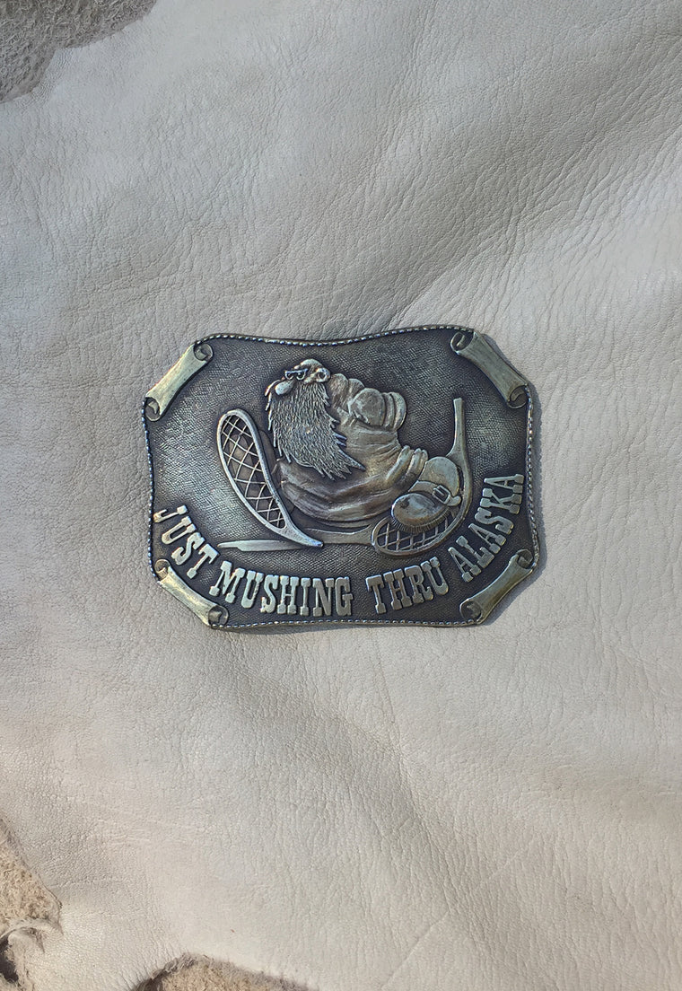 R. Crumb Mr. Natural Just Passin' Thru Alaska Vintage 1970's Belt Buckle