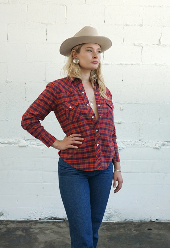 Idylwild Vintage Red Pearl Snap Shirt