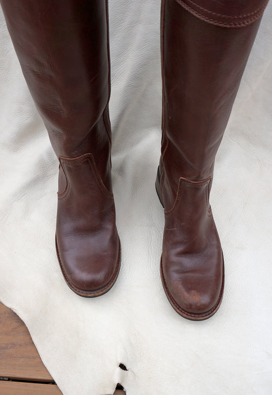 Idylwild Vintage Second Hand Tall Equestrian Riding Boots Made in Spain