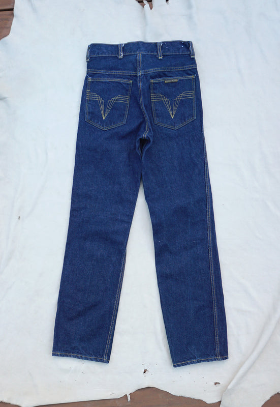 Idylwild Vintage Raw Denim High Waist Straight Leg Jeans