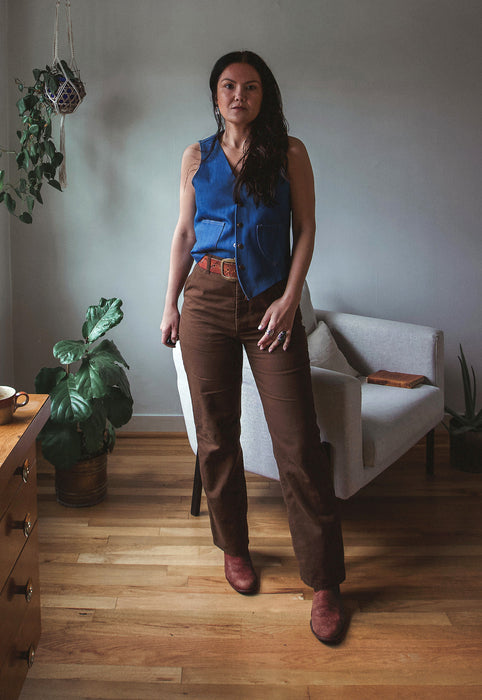 Christie Araujo Idylwild Vintage 70s Pointed Pocket Sears Denim Vest