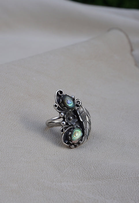 Abalone Sterling Silver Native American Ring