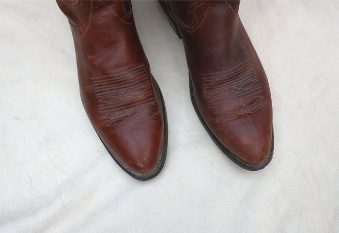 Vintage 70's Cognac Wrangler Boots Men's Size 10.5D