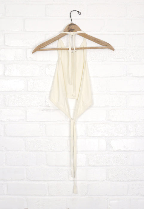 Idylwild Brand Whipped Cream Halter Triangle Vintage Style Top