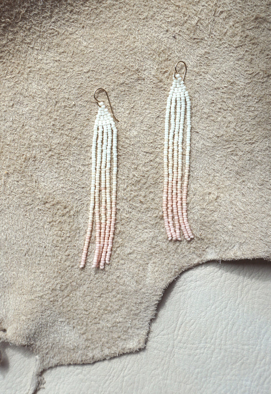 Studio Oma Magnolia Ombre Pink Beaded Earrings